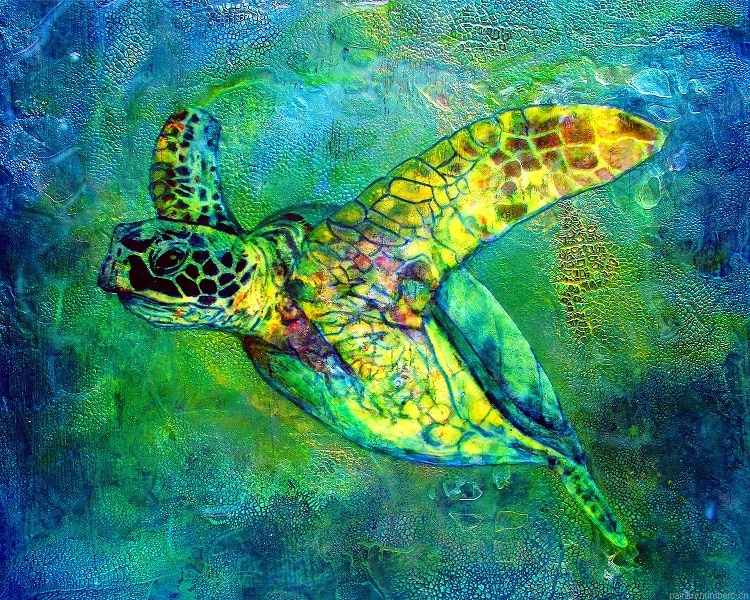 Green Turtle Painting By Numberss.png