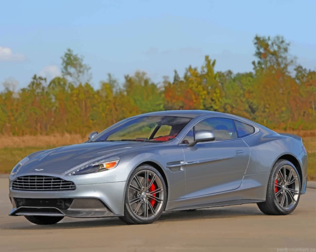 Grey Aston Martin Vanquish Cars Painting By Numberss.png