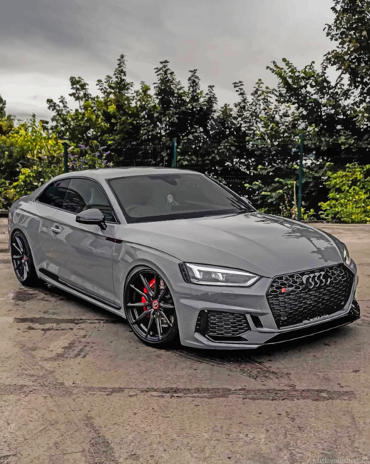 Grey Audi Cars Painting By Numberss.png