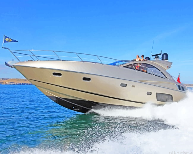 Grey Yacht Watercraft Painting By Numberss.png