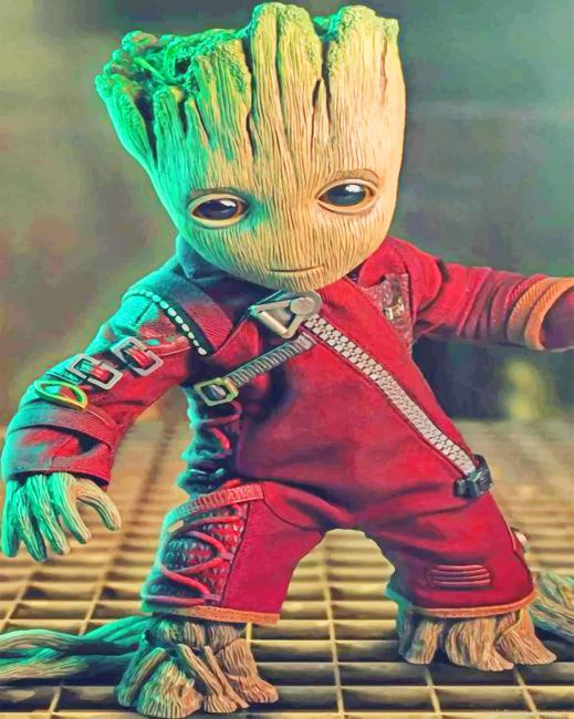 Groot Guardians Of The Galaxy Painting By Numberss.png
