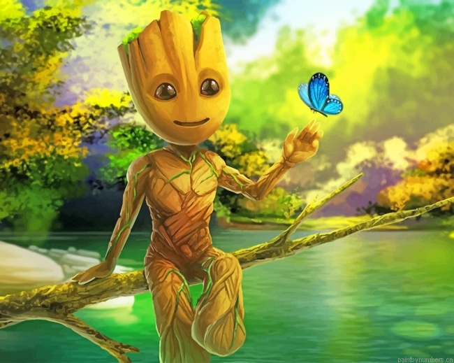 Groot In Nature Animations Painting By Numbers.png