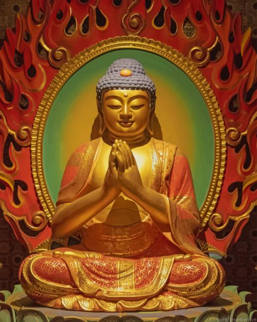 Guatama Buddha Temple Painting By Numberss.png