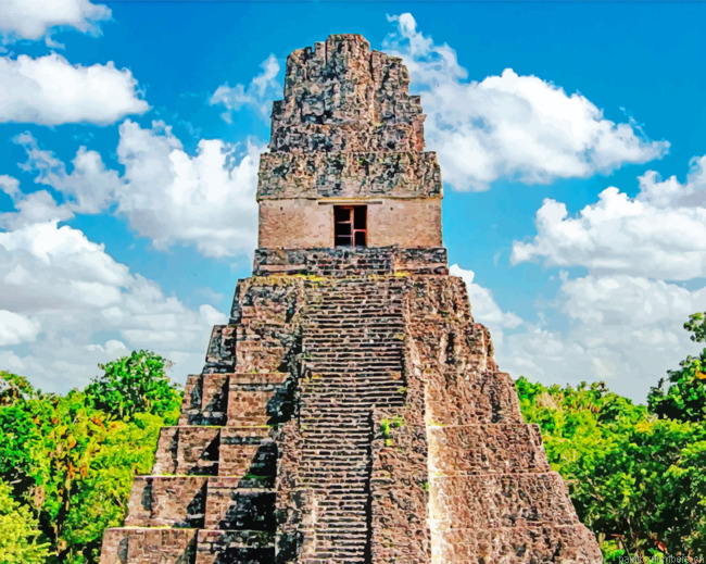 Guatemala El Peten Tikal Ruins Painting By Numbers.png