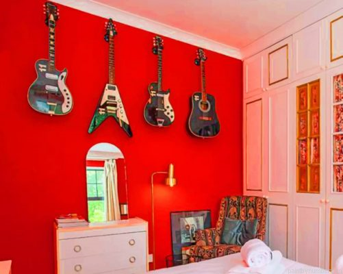 Guitars Hanged In Bedroom Painting By Numbers.png