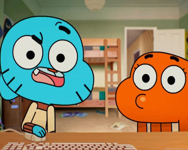 Gumball Cartoon Painting By Numbers.png