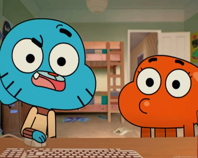 Gumball World Cartoons Painting By Numberss.png