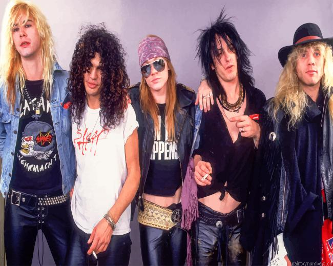 Gun N Roses Rock Band Painting By Numberss.png