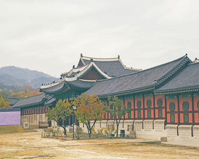 Gyeongbokgung Palace South Korea Painting By Numberss.png