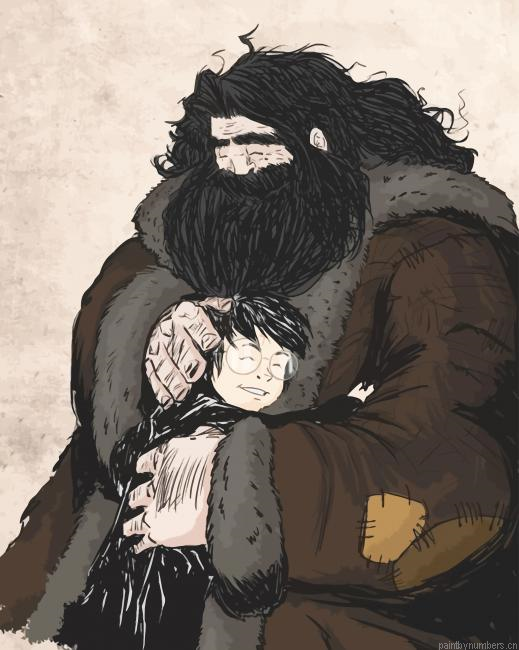 Hagrid And Harry Potter Painting By Numberss.png
