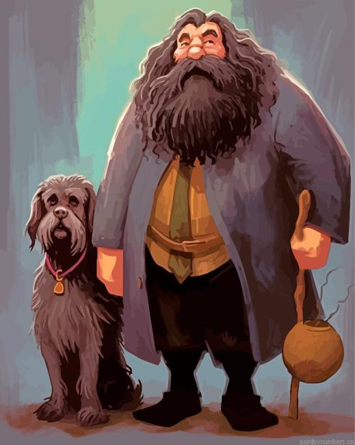 Hagrid And His Dog Painting By Numberss.png