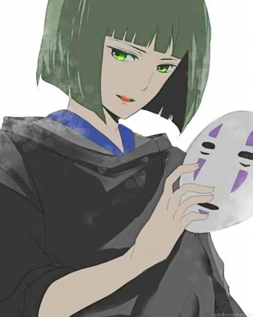 Haku No Face Spirited Away Painting By Numberss.png