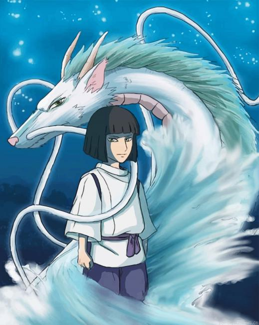 Haku Spirited Away Animations Painting By Numberss.png