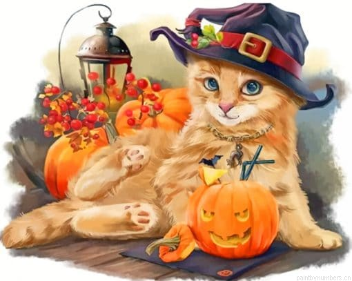 Halloween Cat Painting By Numberss.png