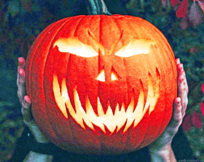 Halloween Creepy Pumpkin Painting By Numberss.png