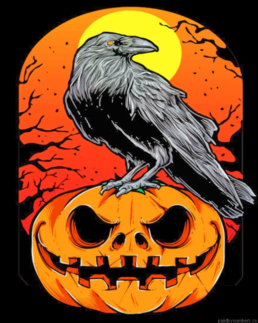 Halloween Crow Painting By Numberss.png