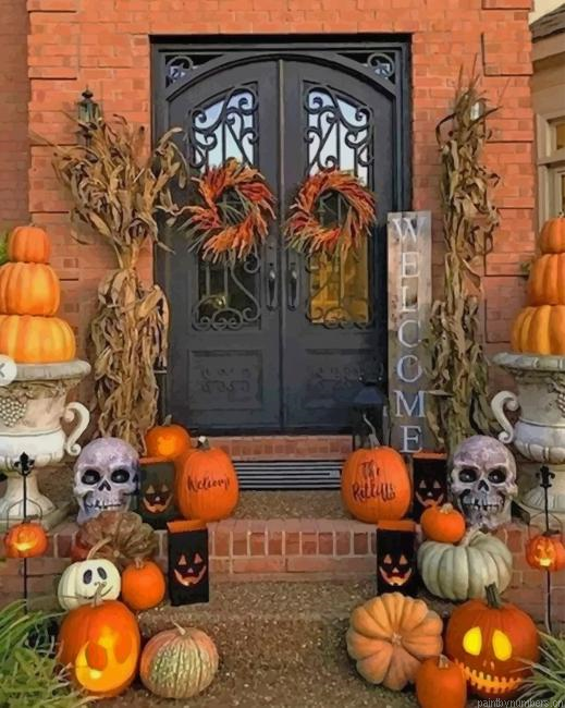 Halloween Decorations Pumpkin Painting By Numberss.png