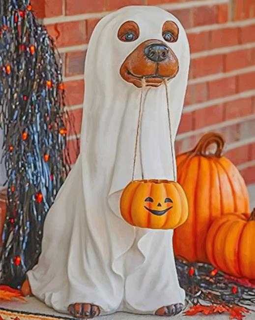 Halloween Dog Decoration Painting By Numberss.png