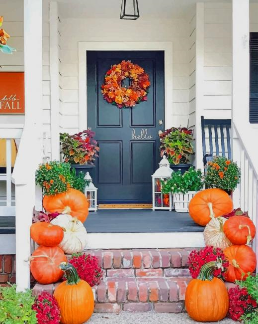Halloween Fall Cottage Painting By Numberss.png