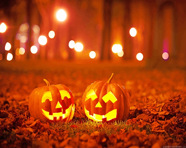 Halloween Light Up Pumpkins Painting By Numberss.png