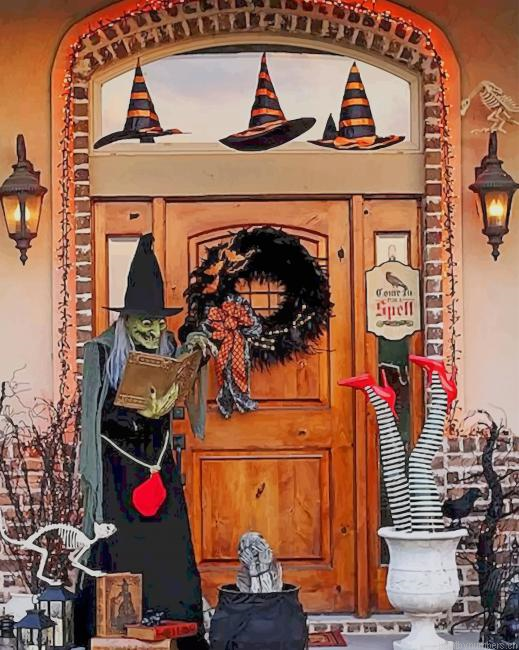 Halloween Outdoor Decoration Painting By Numberss.png
