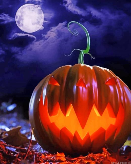 Halloween Scary Pumpkin Painting By Numberss.png