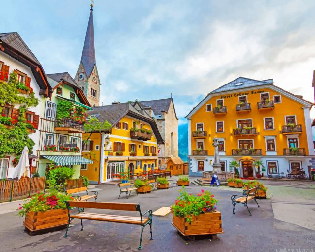 Hallstatt Square Cities Painting By Numberss.png