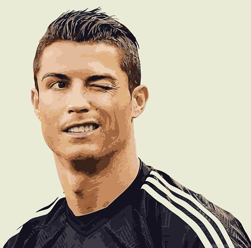 Handsome Cristiano Ronaldo Football Painting By Numbers.png
