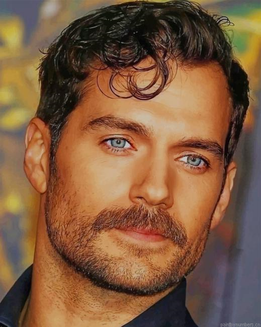 Handsome Henry Cavill Actors Painting By Numbers.png