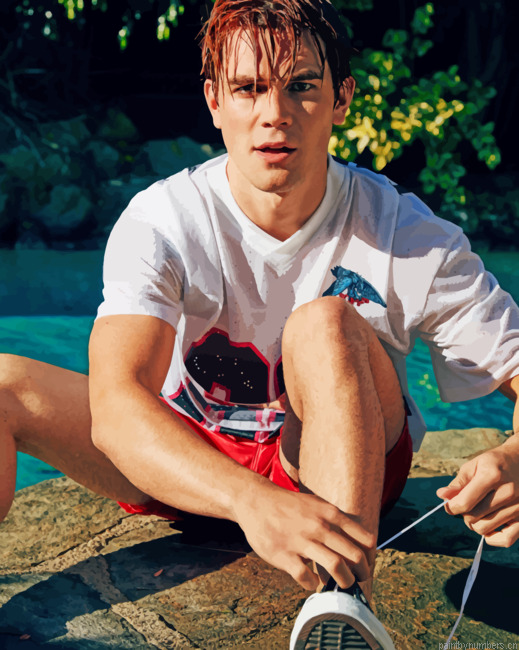 Handsome Kj Apa Actors Painting By Numberss.png