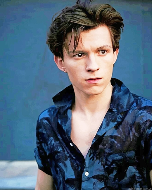 Handsome Thomas Holland Actors Painting By Numberss.png