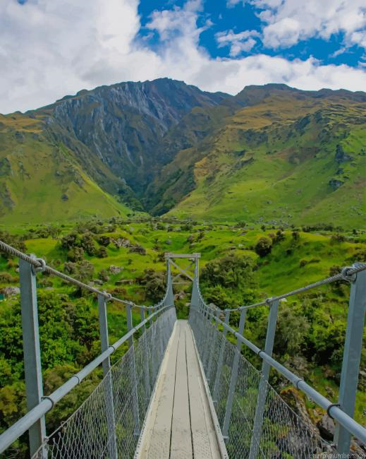 Hanging Bridge Landscapes Painting By Numberss.png