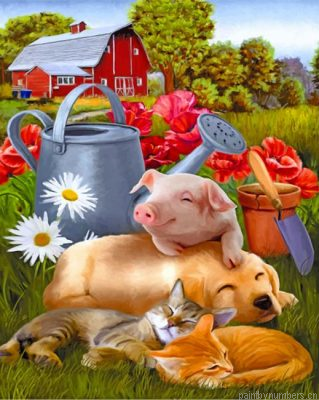 Happy Animals Painting By Numbers.png