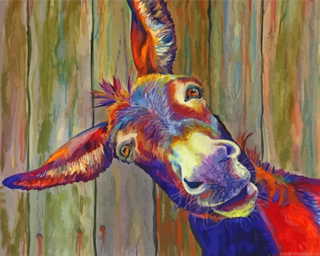 Happy Donkey Painting By Numbers.png
