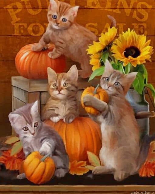 Happy Halloween With Kittens Painting By Numberss.png
