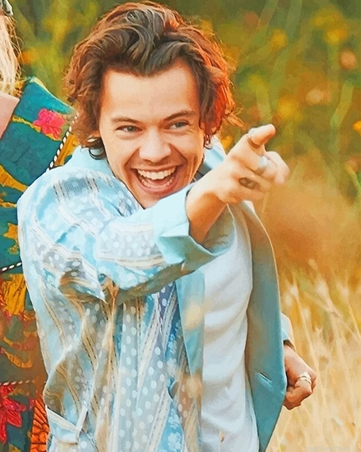 Happy Harry Styles Singers Painting By Numberss.png