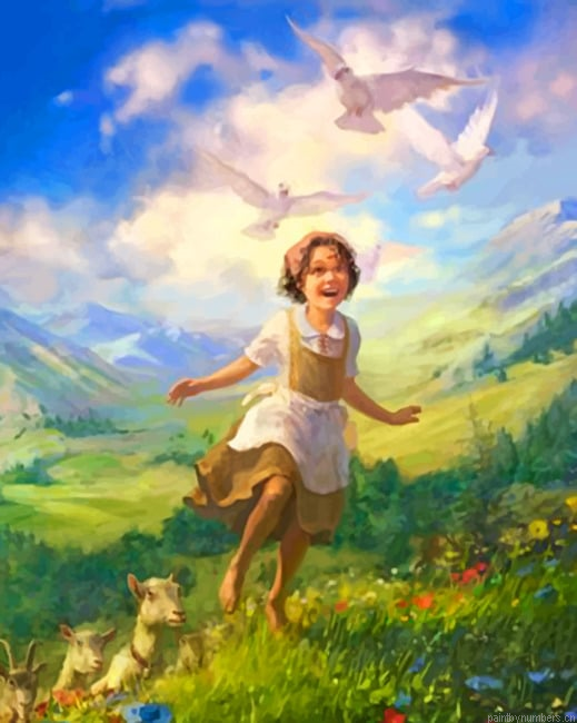 Happy Impressionist Girl Painting By Numberss.png