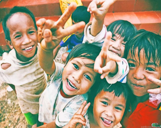 Happy Innocent Kids Painting By Numberss.png