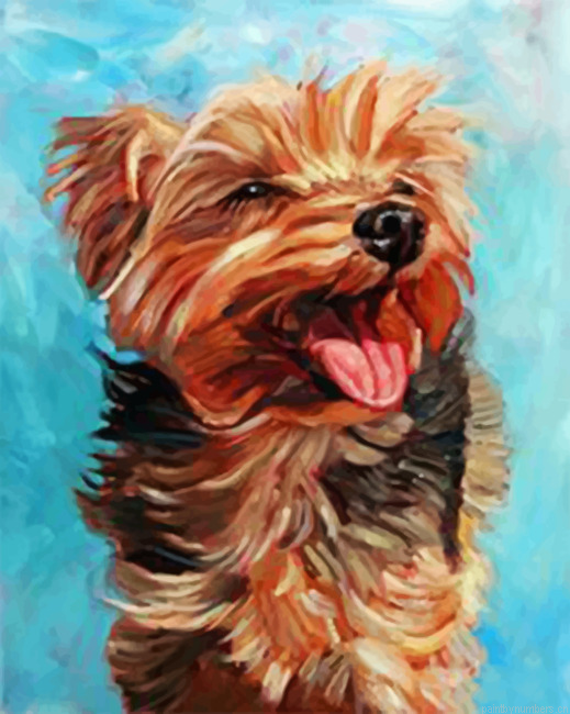 Happy Yorkie Painting By Numberss.png