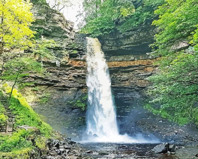 Hardraw Force Waterfall England Painting By Numberss.png
