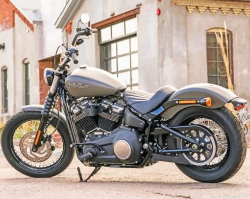 Harley Davidson Parked Painting By Numberss.png