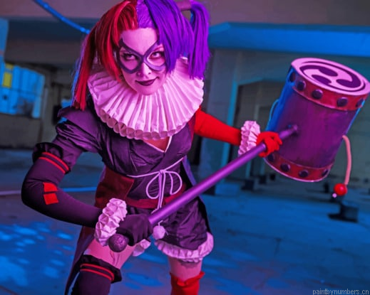 Harley Quinn Costum Painting By Numberss.png