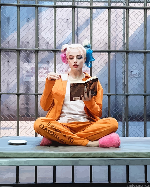 Harley Quinn Margot Robbie Movies Painting By Numberss.png