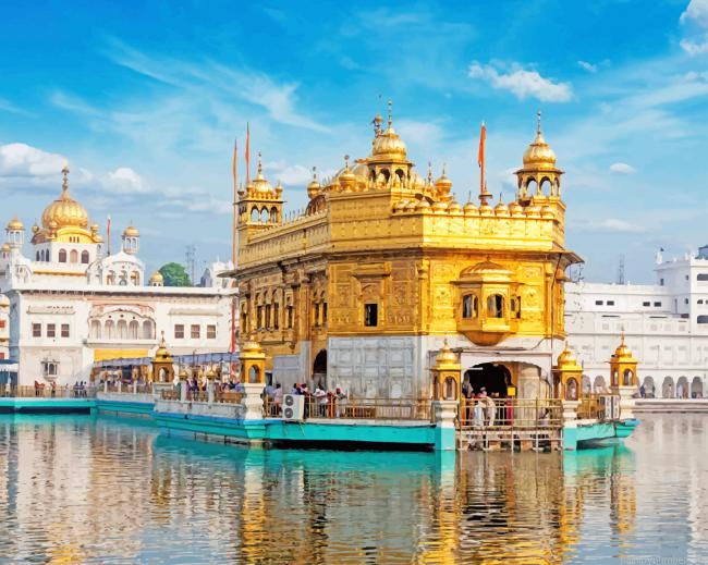 Harmandir Sahib Amristar India Punjab Golden Temple Painting By Numberss.png