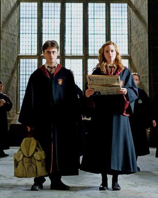 Harry Potter And Hermione Granger Movies Painting By Numberss.png