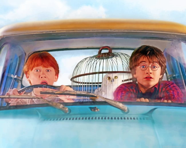 Harry Potter Flying Car Movies Painting By Numbers.png
