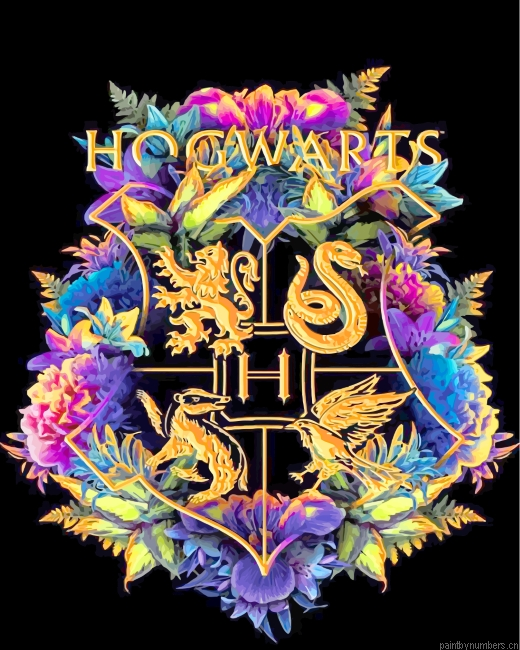 Harry Potter Hogwarts Logo Painting By Numberss.png