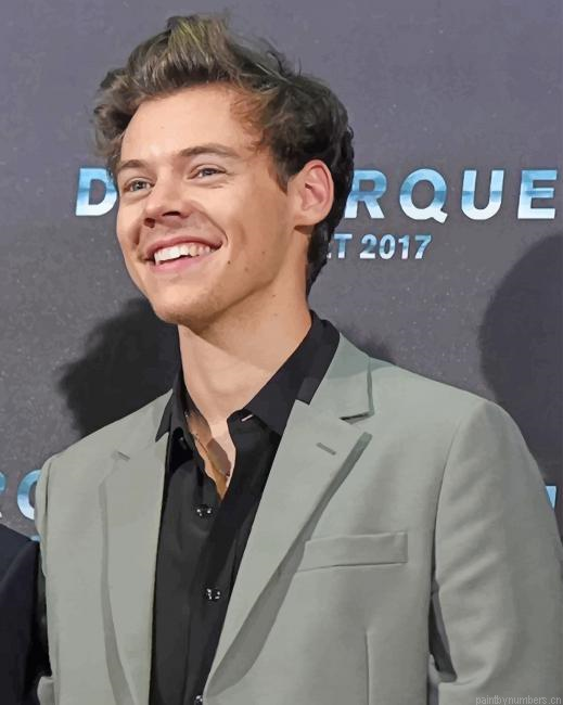 Harry Styles Smiling Singers Painting By Numberss.png