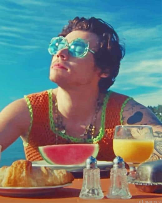Harry Styles Watermelon Singers Painting By Numberss.png