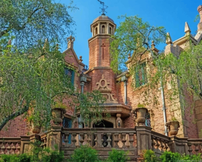 Haunted Mansion Magic Kingdom Painting By Numbers.png